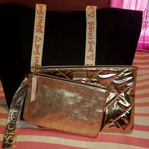 VICTORIA'S SECRET Canvas Tote & Cosmetic Bag